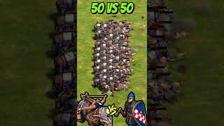 50 Elite Ballista Elephants vs 50 Elite Serjeants AoE2 Shorts ageofempires gaming [upl. by Suoiradal]