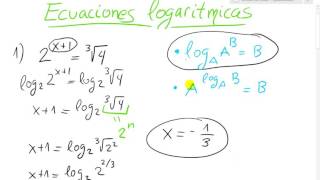 Ecuaciones logaritmicas ejercicios resueltos [upl. by Chuipek939]