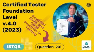 ISTQB Foundation level v40 2023 Question 201 [upl. by Snow]