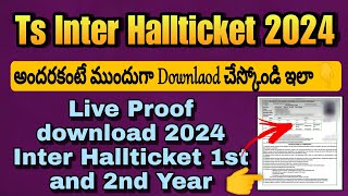 TELANGANA INTERMEDIATE 2024 HALLTICKETS DONWLOAD WEBSITE LINK DOWNLOAD HALLTICKET 2024 hallticketdw [upl. by Amein]