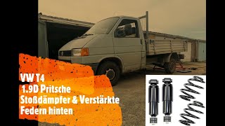 BesserIstDas  VW T4 19 Diesel mit Pritsche  Stoßdämper amp Verstärkte Federn hinten tauschen [upl. by Akerley]