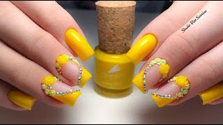 UNHAS DECORADAS  AMARELO PARA VOCES SE INSPIRAREM [upl. by Aivun]