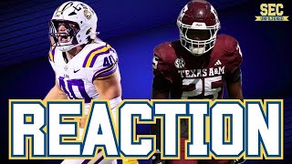 REACTION Texas AampM Football CONTROLS LSU In The Second Half [upl. by Margalit977]