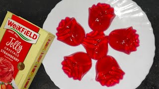 Homemade jelly Recipe  Weikfield Jelly Crystals Strawberry Flavour  How to make homemade jelly [upl. by Hars]