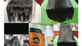 Permanent Hair Straightening Matrix Opti Straight Cream Step By Step [upl. by Akoek]