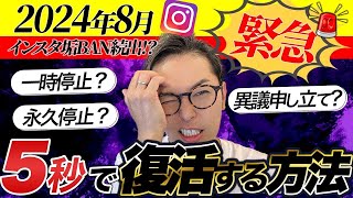 【アカウントBAN】インスタが削除されました。解決方法と対策を教えます【Meta社と戦う】 [upl. by Gillett]