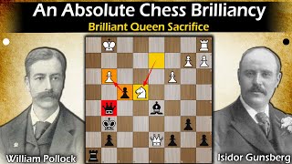 An Absolute Chess Brilliancy  Pollock vs Gunsberg 1889 [upl. by Beekman]