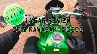 Kawasaki Z125 Full Review  1 Year on the bike  2019 [upl. by Demetre]