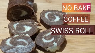 Coffee swiss roll I hide n seek coffee biscuits chocolate swiss roll cake recipe ಸ್ವಿಸ್ ರೋಲ್ [upl. by Anerol]