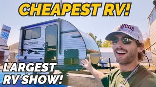 The CHEAPEST RV at America’s LARGEST RV show 2025 Forest River Aurora 13BHX [upl. by Cointon]