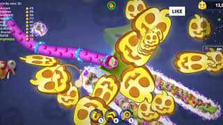 worm zone  1top300coins collected  newskin  neweventgameplay  wormszoneiobigskin halloween💀 [upl. by Maida]