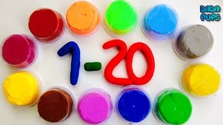 Learn To Count with Handy Gum Numbers 1 to 20 Learning Numbers 1 to 20 Learn colors with Play Foam [upl. by Ydnarb]