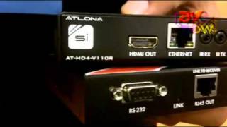 CEDIA 2011 Atlona Introduces the ATHD4V110SR HDBaseT Extender [upl. by Asseniv]