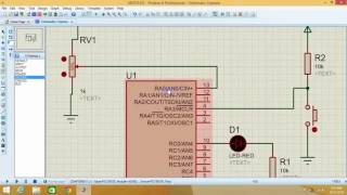 PIC uC  ADC Control LED ON OFF using PIC16F676 with Proteus Simulation  Part 01 [upl. by Faulkner50]