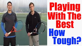 Training with Roger Federer  What Is It Like To Play With Federer [upl. by Ahsirtap]