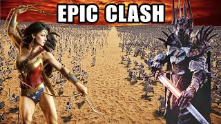 WONDER WOMAN VS SAURON  EPIC BATTLE  Ultimate Epic Battle Simulator 2  UEBS 2 [upl. by Iretak717]