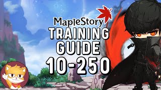 MapleStory Training Guide Level 10 to 250  Reboot amp Regular  GMS [upl. by Edlun498]