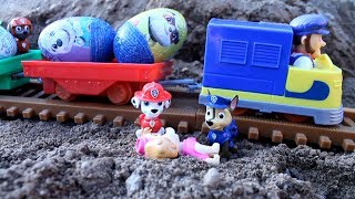 PATRULLA CANINA y el TREN de los HUEVOS SORPRESA GIGANTES Paw patrol Patrulla de cachorros UNBOXING [upl. by Hilton]