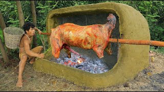 survival in the rainforest  cook sheep  This meat is very delicious [upl. by Utimer]