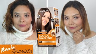 👩‍🦰ALISADO BRASILEÑO EN CABELLO DECOLORADO  KATIVA  ¿ME FUNCIONO✨️🌿 [upl. by Ayenat]