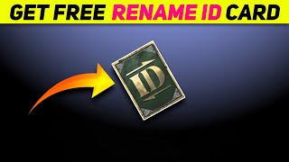 HOW TO GET RENAME CARD IN PUBG MOBILE  GET FREE RENAME ID CARD IN PUBG  HINDI [upl. by Melda]