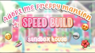 🌴🩷 PREPPY MANSION SPEED BUILD adopt me Roblox [upl. by Nelie]