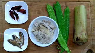 EROMBA Manipur Cuisine  How to prepare Eromba with Sword bean Bamboo shoots and Banana stem [upl. by Ronny]