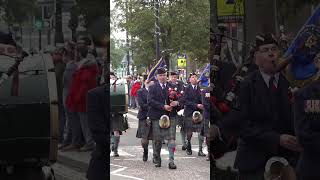 pipeband lead 2024 remembrancesunday military amp veterans parade in Perth scotland reels [upl. by Anaimad]