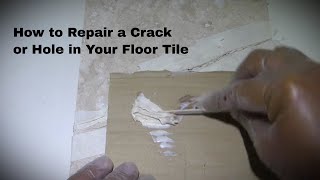 How to repair amp fix a crack hole or pit in Travertine amp Marble Stone tiles  TileMaster Filler kit [upl. by Roselani]