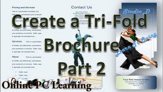 Microsoft Word  Make Brochures with Microsoft Word 2010  Part 2 [upl. by Neils]