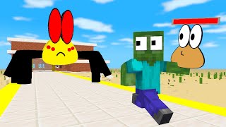 Minecraft Mobs  POU RUN  Minecraft Animation [upl. by Netsua539]