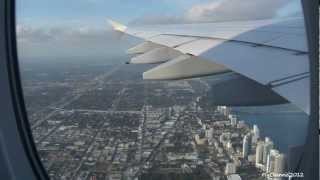 Lufthansa Airbus A380 take off at Miami Int Airport HD [upl. by Terrye615]