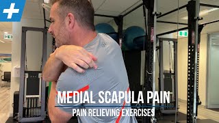 Medial Scapula Pain Relieving Exercises  Tim Keeley  Physio REHAB [upl. by Harty638]