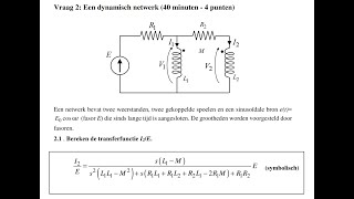 Transferfunctie opstellen van 2 gekoppelde spoelen sluitende methode [upl. by Ateval]