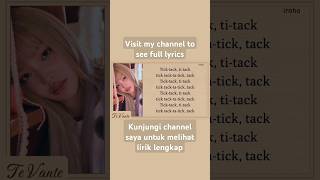 ILLIT Tick Tack Easy Lyrics shorts shortvideo short shortsvideo shortsfeed shortsviral fyp [upl. by Haidej]