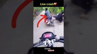 Bike crash😭😭❤️‍🩹…chandurider46 motovlog [upl. by Oivatco]