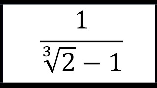 Racionalização de Denominadores Raiz Cúbica  How do you rationalize the fcube root Você Consegue [upl. by Harve]