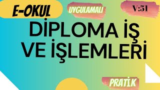 EOKUL DİPLOMA İŞ VE İŞLEMLERİ [upl. by Haven]