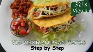 Veg Mexican Bean Tacos  Step by Step Recipe  Veg Tacos Recipe Food Fiestaa [upl. by Enyamrahc]