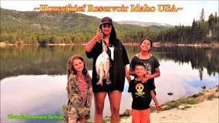 Horsethief Reservoir Idaho Catching Rainbow Trout with the Family [upl. by Leela]