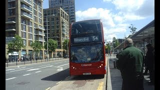 FULL ROUTE VISUAL Route 54 Woolwich  Elmers End [upl. by Cheyne276]