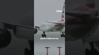 Tempête Gerrit  grosse frayeur pour cet avion qui manque de sécraser à latterrissage [upl. by Rudich]