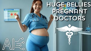 Pregnant Doctors 🩺 AI LookBook  Ultrarealistic 4K AI Video ♡ [upl. by Derte]