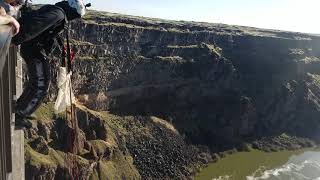 Perrine Bridge BASE jumping with Brent Idaho Clark [upl. by Noskcire847]