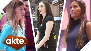 Ein Tag als Hostess auf der IAA  Grabscher Höschenfotos amp Sexismus  Akte  SAT1 TV [upl. by Theurich]