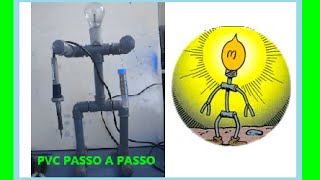 Lampadinha de tubo PVC veja como fazer [upl. by Nosmas]