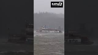 The Sternwheeler being tossed about on the choppy Columbia River katu portland news shorts [upl. by Somisareg57]