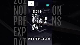 IBPS PO 2024 Notification expected date  Pre amp Mains expected date [upl. by Anilehcim]