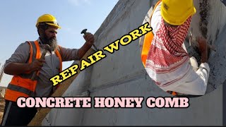 How to repair concrete surface cause honeycomb amp stain [upl. by Jaquiss]