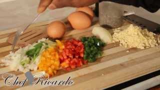 How To Make Jamaica Vegetable amp Cheese Omelette  Recipes By Chef Ricardo [upl. by Besnard]